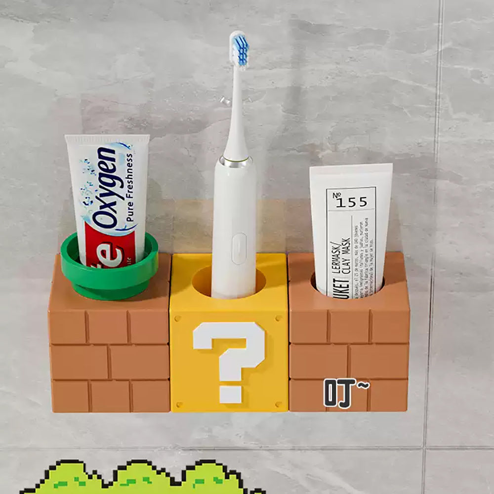 Retro Mario Block Toothbrush Holder-Next Deal Shop-Next Deal Shop