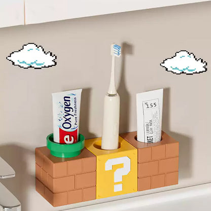 Retro Mario Block Toothbrush Holder-Next Deal Shop-Next Deal Shop