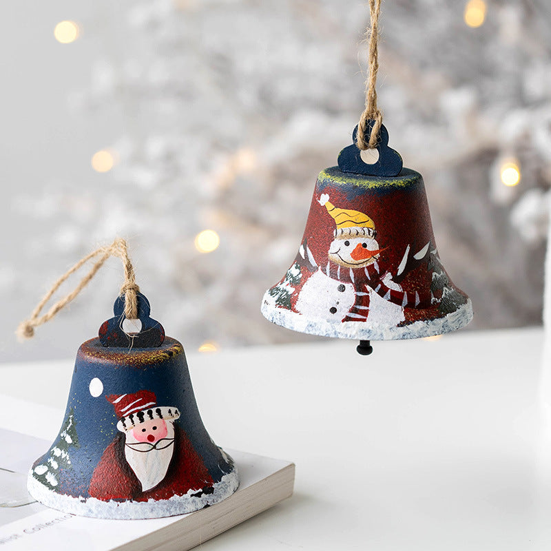 Rustic Christmas Hanging Bell-Next Deal Shop-Santa + Snowman-Next Deal Shop