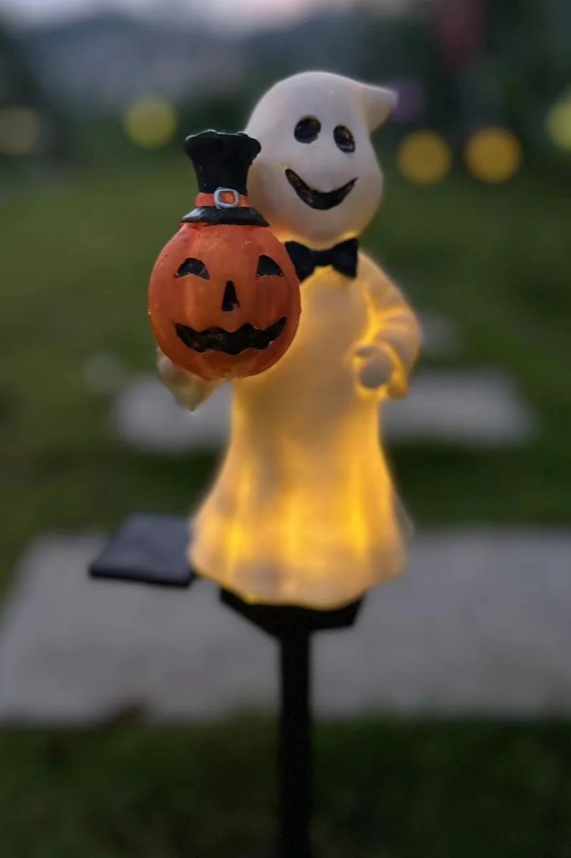 2 Pcs - Solar Powered LED Ghost Stake Light