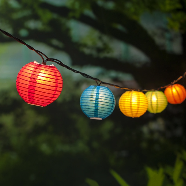 9.84ft 20 LEDs Colorful Lantern String Light