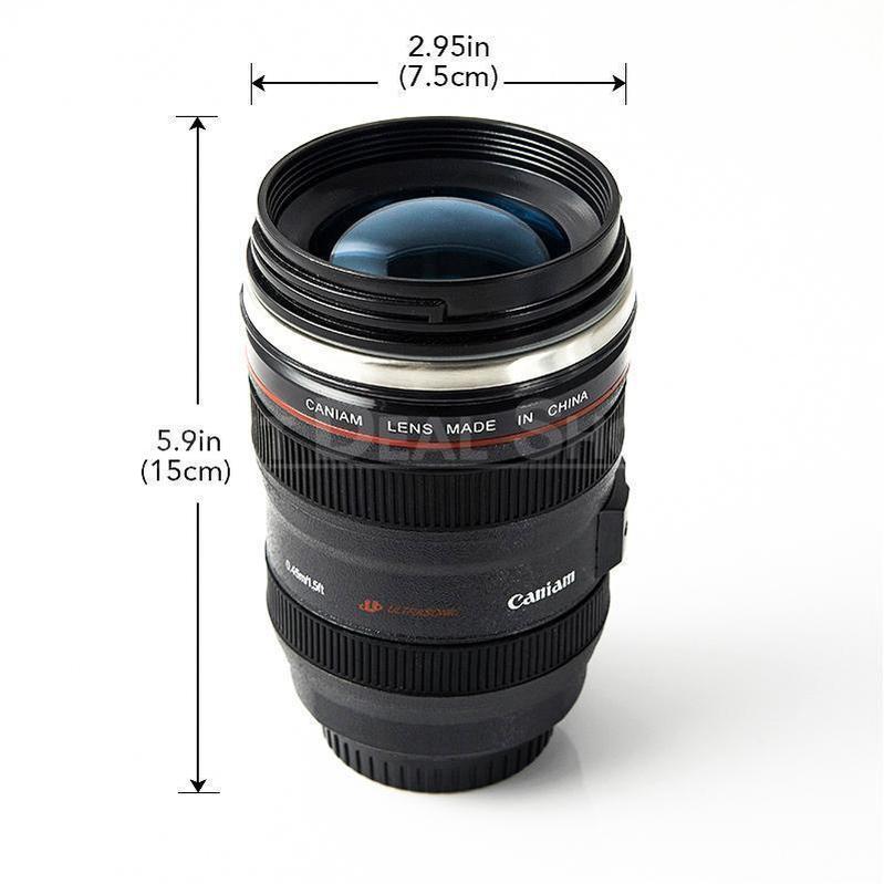 Stainless Steel Camera Lens Mug (11oz)-Next Deal Shop-Next Deal Shop